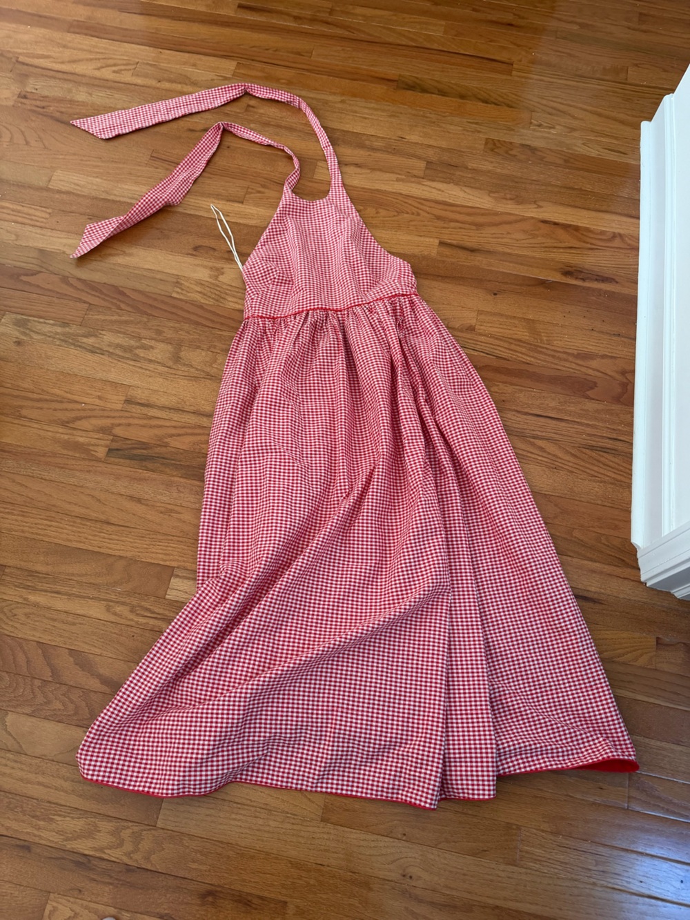 Tuckernuck Red Gingham Halter Kids Dress